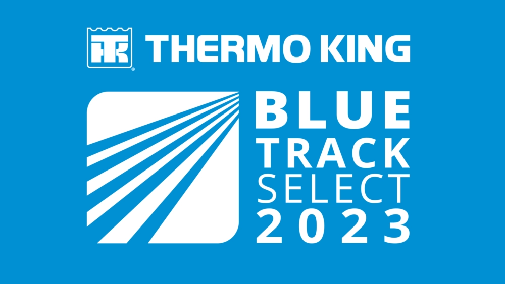logo blue track select